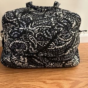 Vera Bradley Black Paisley Small Duffle Bag